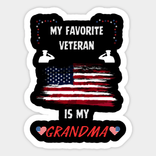 veteran grandma Sticker